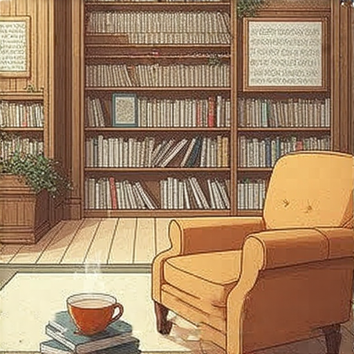 探索幸福的英語世界與精彩圖書推薦的圖片，展示各種幸福主題的書籍封面，背景為舒適的閱讀環境，透出溫暖的氛圍，鼓勵讀者尋找心靈的平靜與快樂。