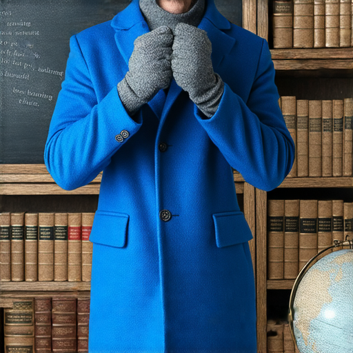 英語學習者穿著必備外套和手套的場景，展示正確英文表達技巧，強調服裝與語言學習的關聯，加強學習英語的自信心和實用性。