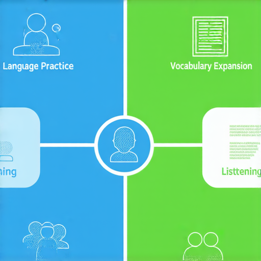 按摩與英語學習要點分析的圖片，展示了提升語言能力的技巧，包括語言練習、詞彙擴展和聽力訓練，旨在幫助學習者有效掌握英文。