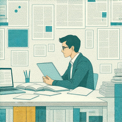 持續學習英文的必要性與目錄設計技巧分享圖片，顯示學習者專注於提升英文能力，背景是學習資料與筆記工具，強調終身學習的重要性與有效目錄設計方法。