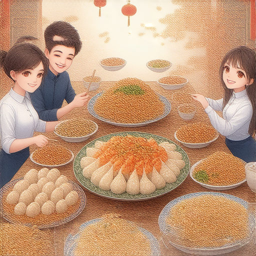 探索團年飯的美味與文化，外籍英文老師與學生一同享用豐盛菜餚，提升英文水平，充滿歡笑與交流的學習時光。