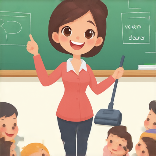 吸塵機的英文學習圖片，外籍老師教授正確發音和用法，適合對話練習，讓學習者輕鬆掌握詞彙，提升英語交流能力，適合各個年齡層。