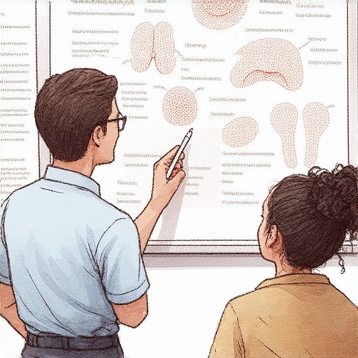 學習英文醫學名詞的課程圖片，突顯扁桃體等醫學術語，外籍老師一對一教學，幫助學生開啟英文學習之旅，提升醫學專業詞彙能力。