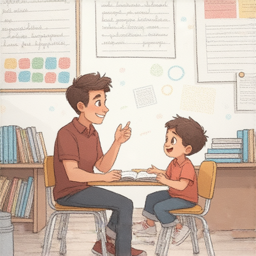 與外籍老師一對一對話的場景，學習對稱與對立的英文奧秘，探索語言的奧妙，促進理解與溝通，幫助學生提升英語能力和自信心。