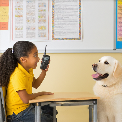 探索對講機到導盲犬的奇妙英語教學場景，外籍老師一對一指導學生，展現學習過程中的互動與專注，適合提升英語能力的學習者，立即預約外籍老師。