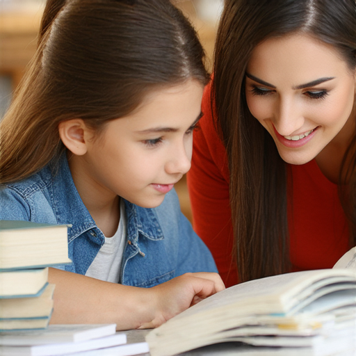 外籍英文老師一對一教學場景，教師與學生互動，展示提升英語能力的過程，強調回報的力學和學習效果，背景為教學資料和英語學習工具。