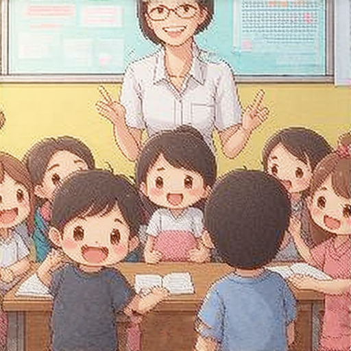 外籍老師教學場景，學生專注學習英文，互動活潑，展現學習過程的樂趣，因為這個原因，你也能跟外籍老師學好英文，提升語言能力。