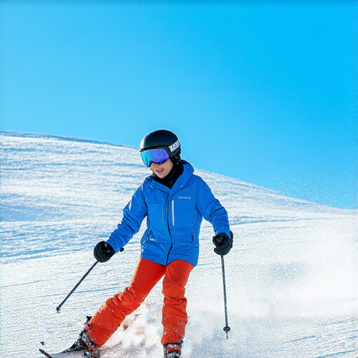 發現滑翔與滑雪的英文奧秘的圖片，一對一外籍老師指導學生，學生學習正確的滑翔與滑雪技巧，背景為波光粼粼的雪地與藍天，展現愉快的學習氛圍。