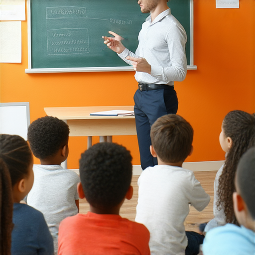 專業外籍英文老師在課堂中講解投保年齡與額度的影響，學生專心聆聽，探討如何提高投入感的教學場景，呈現學習的互動氛圍。