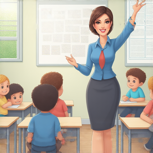 初學者學習英文的課堂場景，專業外籍老師正在指導學生，輕鬆互動，鼓勵學生突破英文障礙，營造友善學習氛圍，提升英語能力。