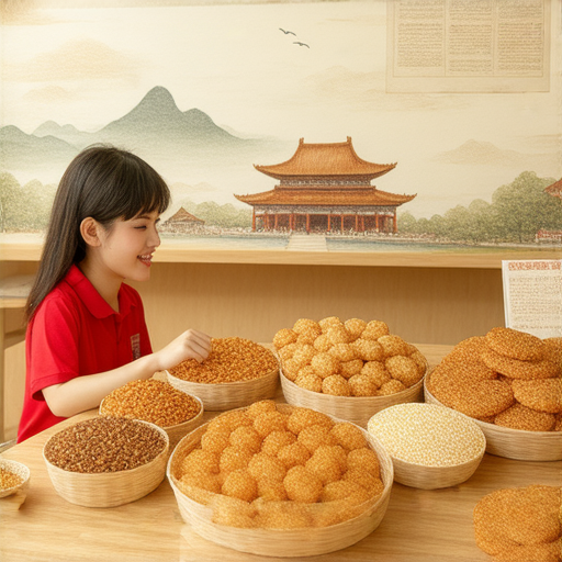 探索台灣美食、地標與文化的外籍老師一對一教學場景，學員專注提升英文能力，桌上擺滿台灣著名小吃，背景展現台灣地標，氛圍友善學習。