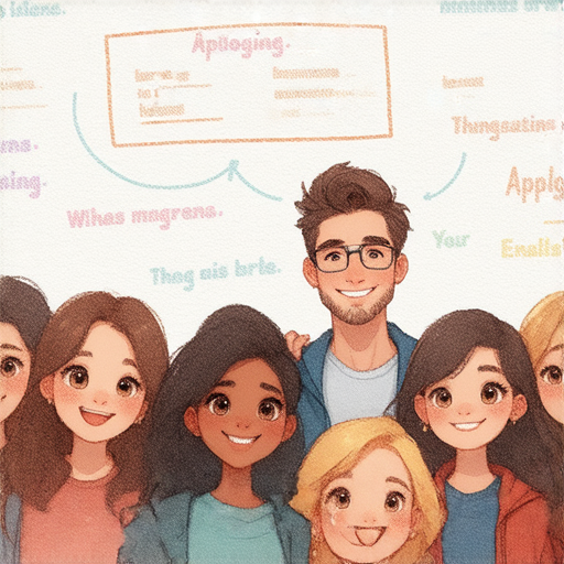 學員在外籍老師的指導下學會如何用英文表達歉意，提升溝通技巧，課堂氣氛輕鬆愉快，立即免費試聽，開啟流利英語之路。