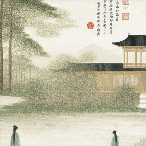 屈原與屈服的故事插圖，展示屋苑與屋檀的象徵意義，搭配一對一學習英文的主題，強調文化交流與語言學習的重要性。