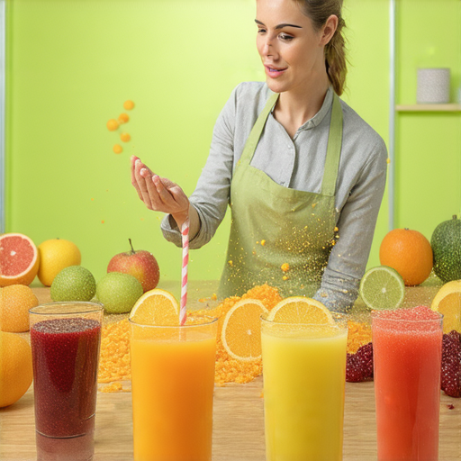 揭示果汁的秘密，外籍老師與學生一起學習果肉和果醬的英文，探索不同果汁的製作過程和成分，讓學習變得有趣且富有互動性。