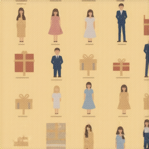 探索禮的世界的圖片，展現禮服、禮物和禮貌的多樣性，搭配外籍老師一對一教學的場景，旨在幫助學習者用英文完美表達這些概念。