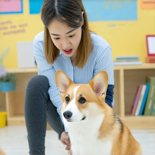 柯基英文課程的外籍老師與學生進行一對一教學，背景展現活潑的學習環境，象徵著柳暗花明的英文進步之路，讓學習者立即探索提升英語能力的機會。