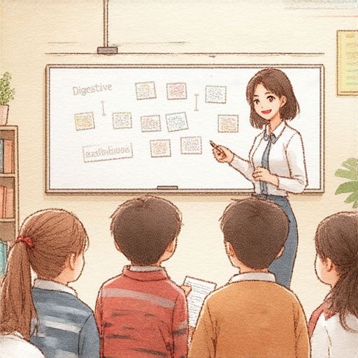 拉肚子英文學習圖片，展示必學詞彙與外籍老師互動的場景，讓學生輕鬆掌握相關英語表達，提升語言能力，增進日常交流。