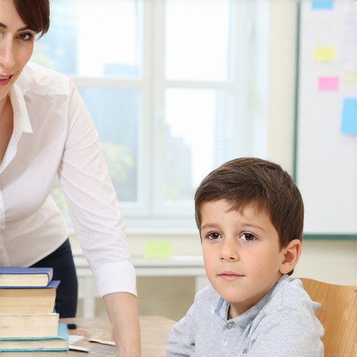 外籍教師與學生進行一對一英語教學互動，學生專注學習，環境友好，顯示崇尚英文的重要性，揭示通過專業教學提升英語能力的新機會。