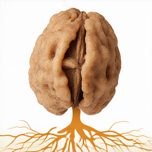 核桃與根基概念圖，展示英語學習的重要性，吸引學生報名一對一外籍老師課程，強調深層學習的效果和能夠提升語言能力的優勢。