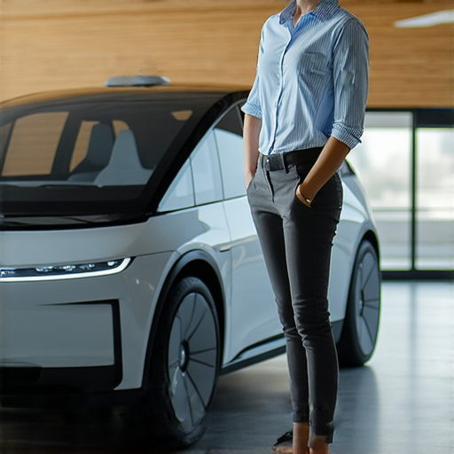 外籍老師與學生進行一對一英語教學，背景展示無人駕駛車輛，象徵探索無人駕駛的科技，傳達在課堂中探討無奈與無可奈何的英語世界。