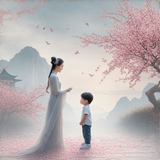 揭開桃花源記的奧秘的圖片，展示外籍老師與學生進行一對一的輕鬆學英文互動，背景是桃花源美麗風景，強調語言學習的樂趣與文化交流的意義。