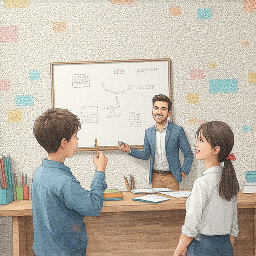 探索空中英語魔法的外籍老師，帶領學生一對一學習流利英文，互動教學環境，提升語言能力，激發學習熱情的場景，吸引更多學習者體驗新方式。