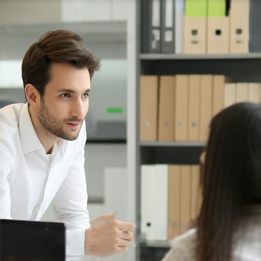 一位外籍老師指導學生學習工業英語，專注於提升專業溝通技巧，背景展示工業設備與專業書籍，展現一對一教學的學習氛圍。