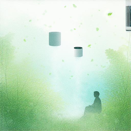 空氣流通、淨化與清新劑的示意圖，展示如何提升室內空氣質量，並介紹一對一外籍英文教學服務，打造更清新健康的生活環境。