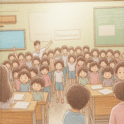 夢幻英文學習之旅，與外籍老師互動，學生們在課堂上專注學習，提高語言能力，實現語言夢想，充滿活力和熱情的學習環境。