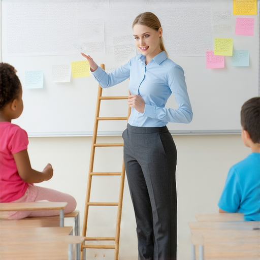 外籍老師一對一教學英語，從梯子到梯形的課程，學生互動學習，展示英文獨特魅力，提升語言能力，極具吸引力的學習環境。