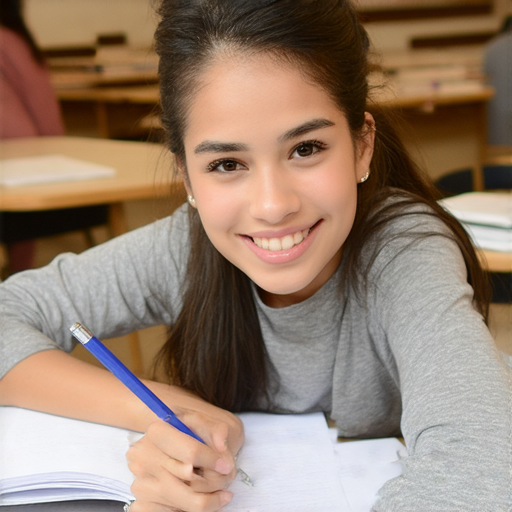 掌握英文技巧的學生與外籍老師進行一對一教學，桌上有教材和筆記，表現出積極學習的氛圍，展現授權信和提高英語能力的重要性。