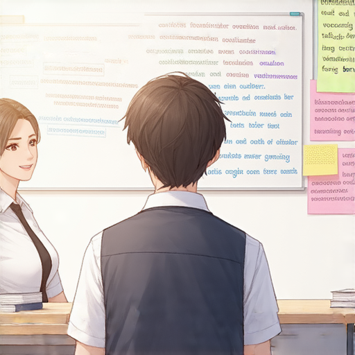 圖片顯示一位外籍英文老師與學生進行一對一教學，主題為排卡車和排卵期的英語表達，展現專業知識與互動學習環境。