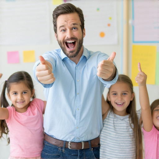 一位外籍老師正在教學生學習英文，課堂氛圍輕鬆愉快，學生專注互動，體驗一對一外籍老師教學的樂趣，發現樂天英文的魅力。