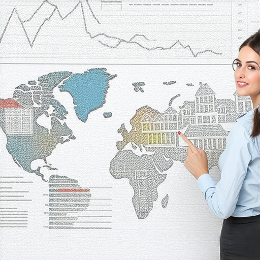 樓市投資新機會，外籍老師引導探索樓盤秘密，圖中展示關鍵英文術語及投資策略，助你掌握樓市動態與市場趨勢，促進有效的房地產決策。