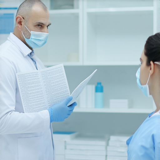 外科醫生教室場景，外籍老師正與學生一對一學習行業英語，學生專注聆聽，教材上有醫療術語，強調專業知識的重要性，助你成為外科醫生。