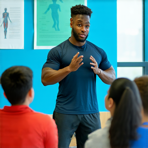 學習筋膜與健身術語的外籍英文老師，透過一對一教學帶領學生深入探索健身知識及技巧，提升學習效果與身體健康。