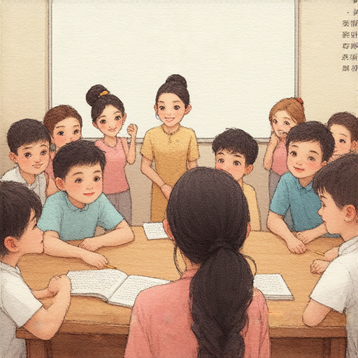 解開包辦婚姻與包子背後的秘密，外籍老師與學生一對一深入學習英文，場景展示學生們互動學習的生動氛圍，增進語言能力與文化了解。