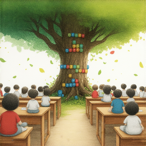 探索樹木的奧秘一對一外教教學樹大招風與瓶蓋的英文學習，學員專心上課互動，積極參與，提高英語能力，了解自然與語言的結合，適合所有年齡。