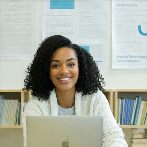 提升醫療英語能力的學習場景，外籍老師與學生進行一對一教學，重點協助掌握醫護及區塊鏈專業英語，專業且互動的氛圍。