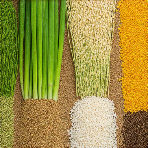 探索米的世界的圖片，展示不同米種的顏色與質地，包括米蟲的特寫，突顯英文教學的多樣性與創新，鼓勵立即預約外籍老師，開啟學習之旅。