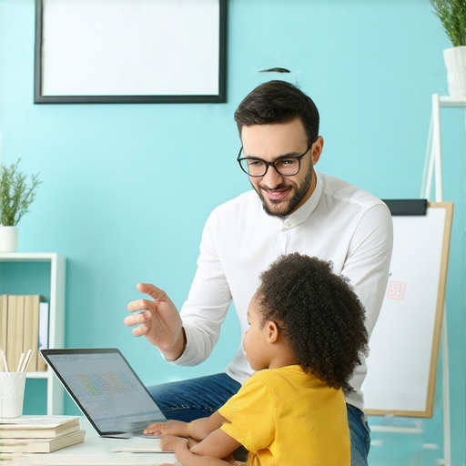 插入英文技巧的宣傳圖片，展示外籍老師一對一教學的場景，吸引學生報名參加課程，提升英語水平和溝通能力，探索更多學習資源和技巧。