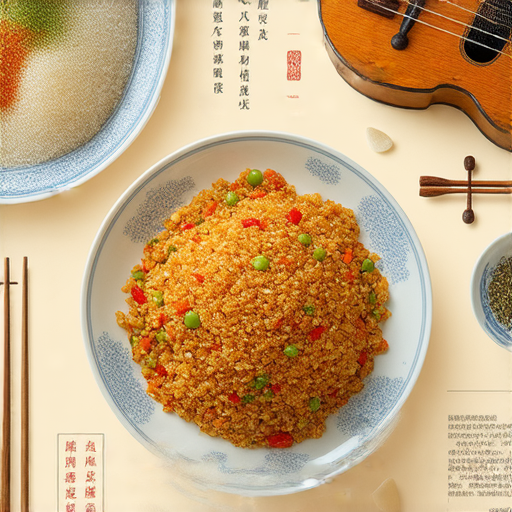 揚州炒飯與揚琴的文化象徵，展示學生與外籍老師一對一的英語學習場景，強調學好英文能拓展無限視野，享受多元文化體驗。