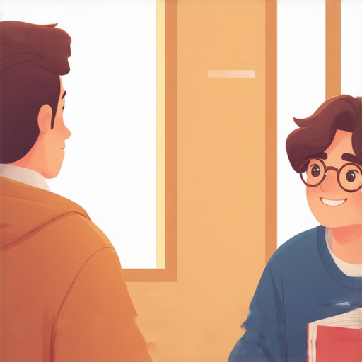 一名學生與外籍老師一對一進行英語口語練習，深度交流，提升語言能力，解決口語障礙，展現學習的積極氛圍和學習熱情。