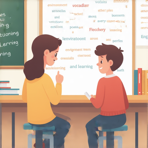 英文學習新趨勢介紹，外籍老師一對一教學場景，學員積極參與，畫面展示搶手詞彙和生活術語的討論，提升學習效果，打造最佳英文學習環境。