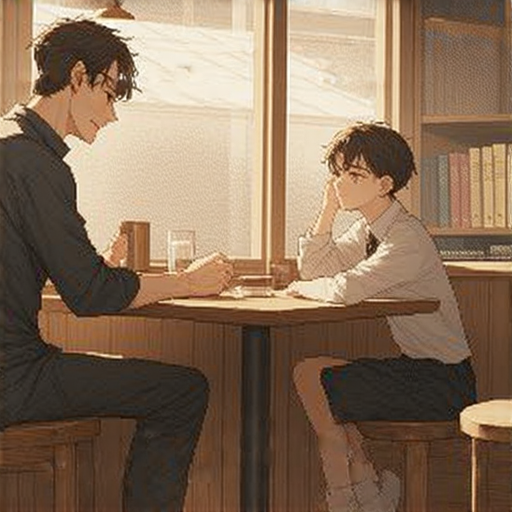 外籍老師在咖啡館中教授學員一對一英語課程，學員專心學習，享受探索歷史的力量，增強歸屬感與英語表達能力。