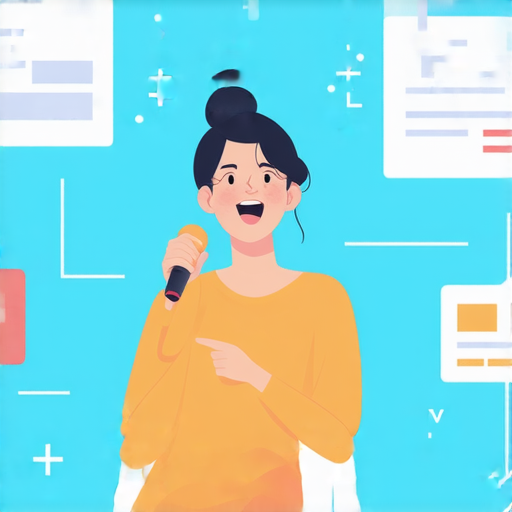 英語學習課程宣傳圖，展示外籍老師和學生一對一教學場景，主題為英語字彙學習，重點在從卡頓到卡拉OK的輕鬆學習方式，吸引對英語感興趣的學習者。