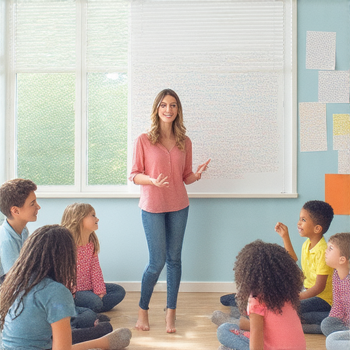 外籍老師與學生互動學習英文的情景，展示輕鬆愉快的教學環境，強調學習英文的無限可能，讓英語提升變得簡單有效，適合所有學習者。