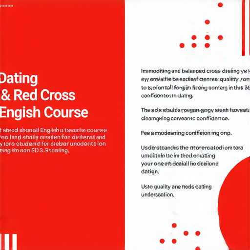 解密約會與紅十字會的英文課程宣傳圖，吸引學員即刻報名體驗一對一外籍教師教學，提升英語會話能力，讓約會更自信，紅十字會英語更流利。