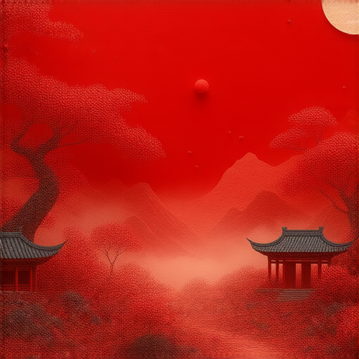 探索紅色的奇妙世界的場景，包括色彩鮮豔的紅色美食、警告信號和文化元素，適合外籍英文老師帶領學生深入學習紅色的象徵與意義。