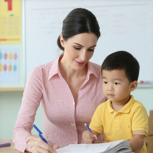 一位外籍老師正在一對一教學，強調英文數字「1」的學習奧秘，背景是教室環境，吸引學員立即註冊學習英語的輕鬆體驗。